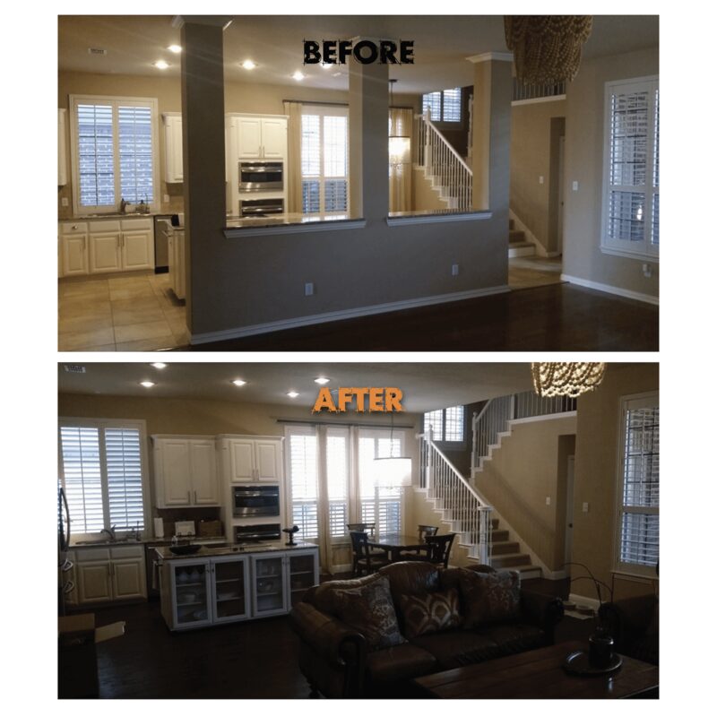 Before After Open Floor Plan