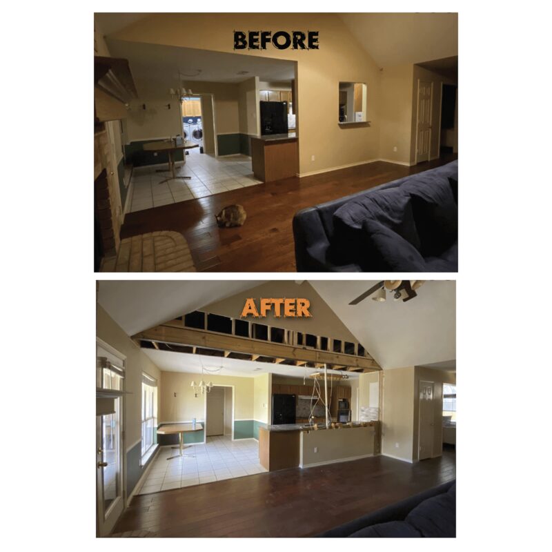 Before After Wall Removal