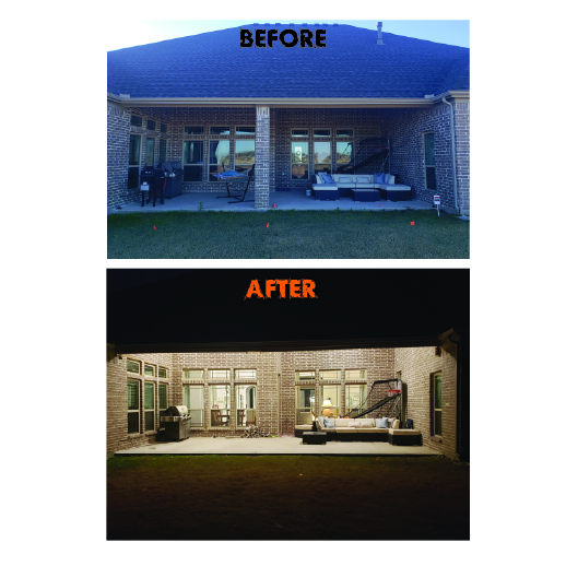 Wall to door conversion before and after — patio glass door installation Texas