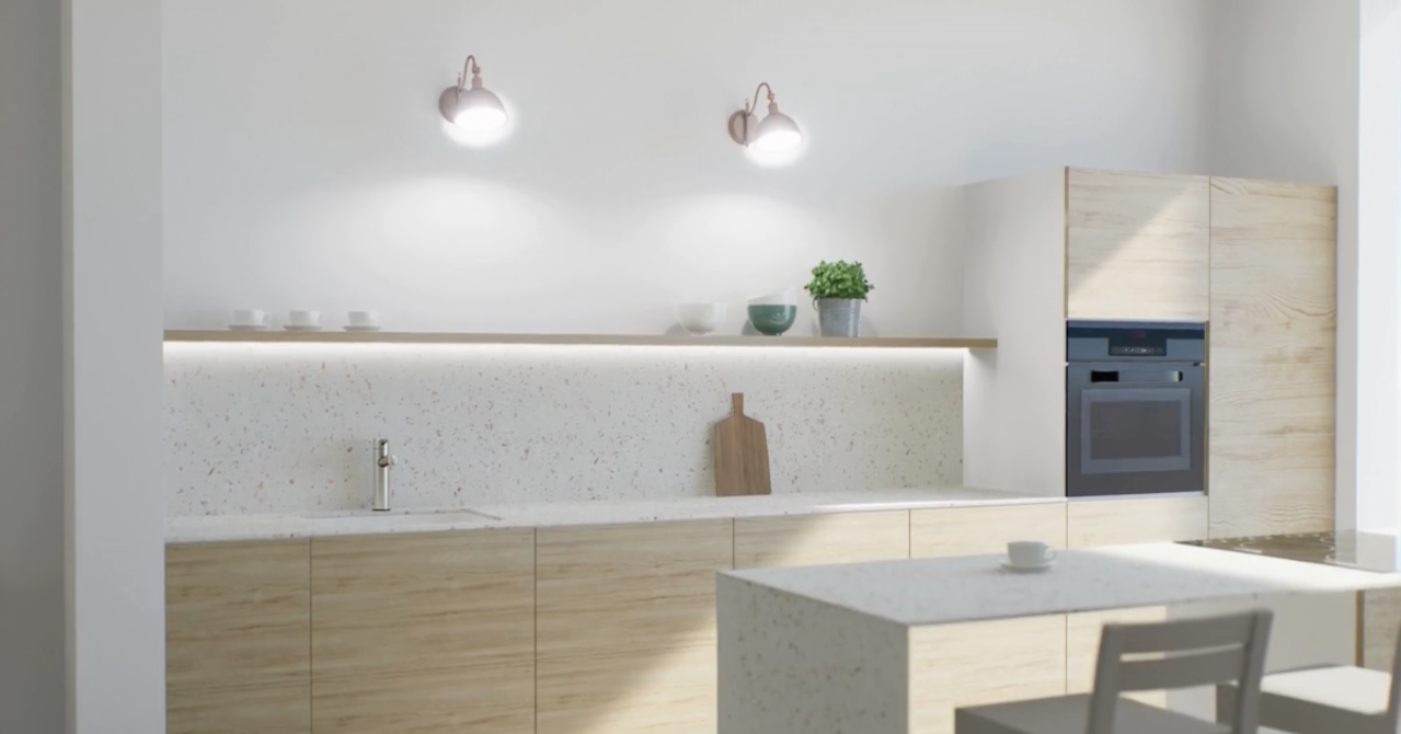 Bright open-concept living space showcasing the expanded layout possible after fireplace removal.